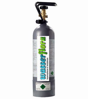 18303wf - 2 kg CO2-Flasche. gefuellte Mehrweg-Kohlensaeure-Druckgasflasche. NEU WFW wasserflora 18303wf