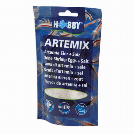 Hobby Artemix – Artemia/Salinenkrebs  Eier + Salz, 195 g für 6 Liter