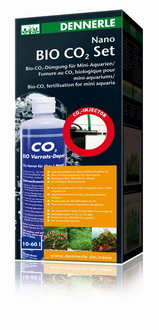 Dennerle Nano BIO CO2 – CO2 Pflanzen-Dünge-Set für Aquarien von 10-60 Liter