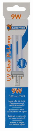 UVC Lampe PL 9 Watt LONGLIFE UV-C Wasser-Klärer Ersatzröhre Teichfilter