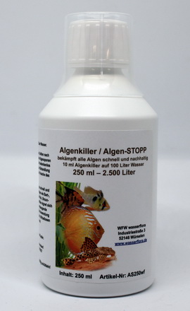 250 ml Algenkiller / Algen-STOPP für 2.500 Liter Aquarium-Wasser